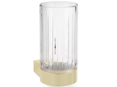 Pahar cu suport de perete Decor Walther Club WMG, 12.5cm, cristal fatetat, auriu mat 24k