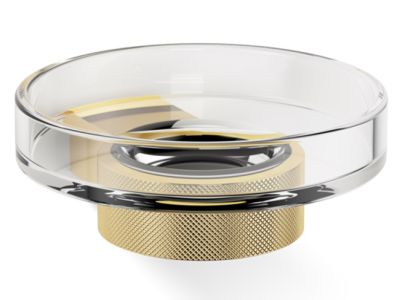 Savoniera cu suport de perete Decor Walther Club WSS, 6cm, cristal, auriu 24k