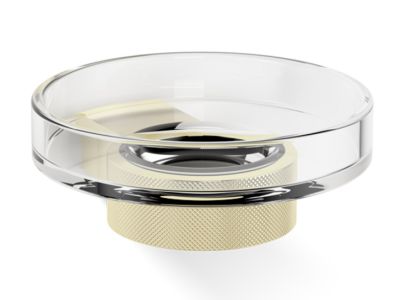 Savoniera cu suport de perete Decor Walther Club WSS, 6cm, cristal, auriu mat 24k