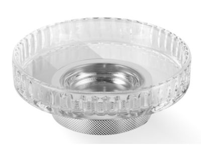 Savoniera cu suport de perete Decor Walther Club WSS, 6cm, cristal fatetat, crom