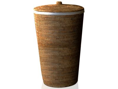 Cos de rufe cu capac Decor Walther Basket WB, h 65cm, rattan inchis