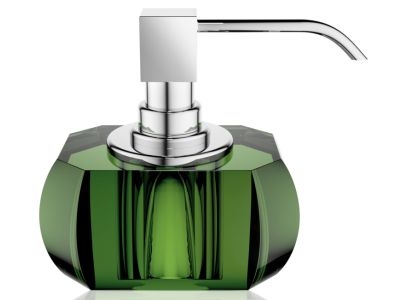 Dozator sapun lichid Decor Walther Kristall KR SSP, 12x13x9cm, verde-crom