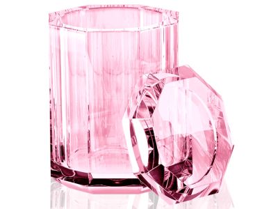 Cutie cu capac Decor Walther Kristall KR BMD, 14x9cm, roz