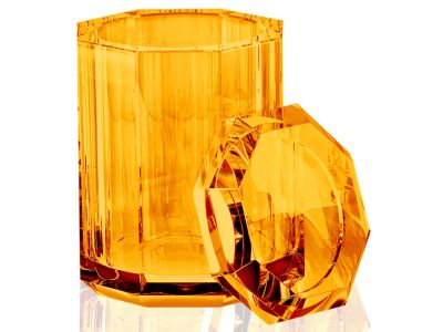 Cutie cu capac Decor Walther Kristall KR BMD, 14x9cm, ambra