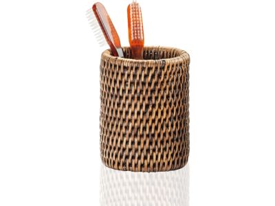 Pahar suport Decor Walther Basket BER, 8cm, rattan inchis
