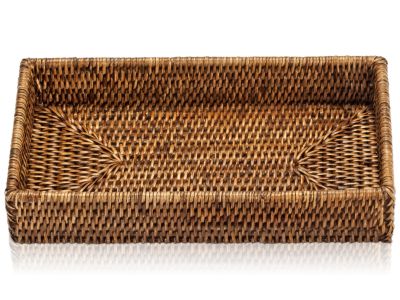 Cos pentru cosmetice Decor Walther Basket, 5 x 30 x 16cm, ratan dark