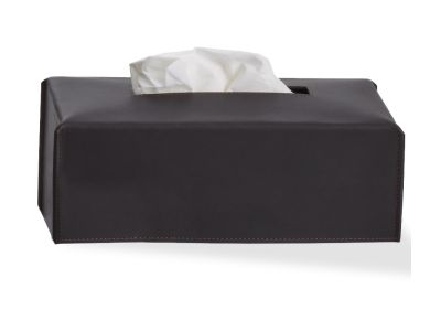 Cutie servetele Decor Walther Nappa KB, 24x12.5cm, piele, negru-maro
