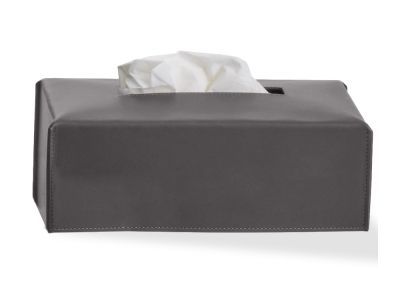 Cutie servetele Decor Walther Nappa KB, 24x12.5cm, piele, gri fumuriu