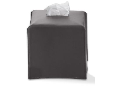 Cutie servetele Decor Walther Nappa KB, 14x14x14cm, piele, gri fumuriu