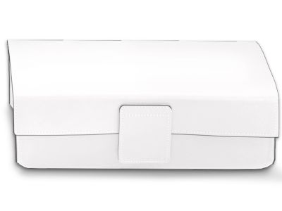 Cutie cu capac Decor Walther Nappa UTBD, 25x17cm, piele, alb