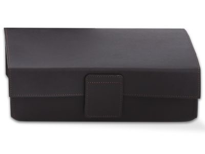 Cutie cu capac Decor Walther Nappa UTBD, 25x17cm, piele, negru-maro