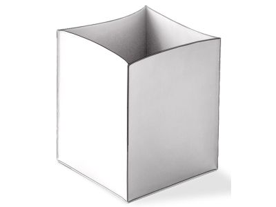 Cos de gunoi Decor Walther Nappa PK, 28x24x24cm, piele, alb