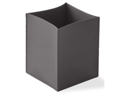 Cos de gunoi Decor Walther Nappa PK, 28x24x24cm, piele, gri fumuriu