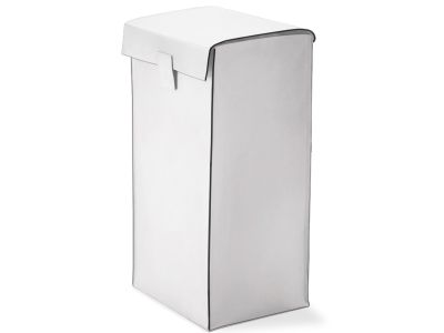 Cos de rufe cu capac Decor Walther Nappa WB, 66x37x30cm, piele, alb