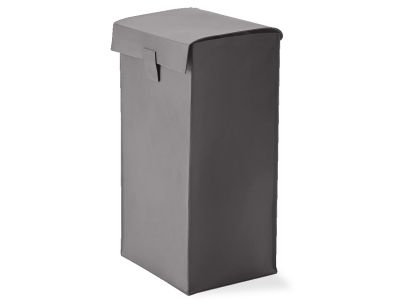 Cos de rufe cu capac Decor Walther Nappa WB, 66x37x30cm, piele, gri fumuriu