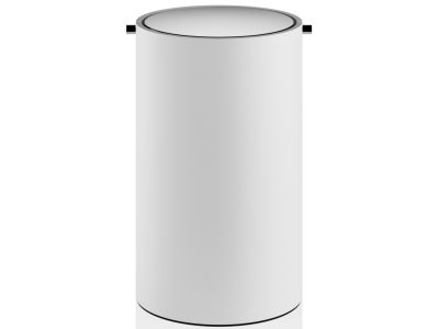 Cos de gunoi cu capac Decor Walther Stone BEMD, 30cm, alb mat-inox lucios