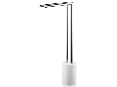 Suport prosop dublu Decor Walther Stone HT2 de podea, 81x14x41cm, alb-crom