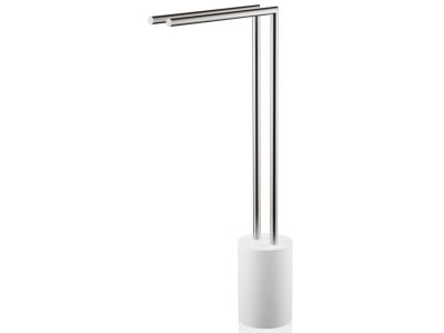 Suport prosop dublu Decor Walther Stone HT2 de podea, 81x14x41cm, alb-inox mat