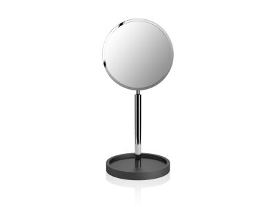 Oglinda cosmetica Decor Walther Stone x4, 16.5cm, negru mat