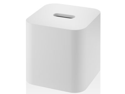 Cutie servetele Decor Walther Stone KB, 14.2x13.7x13.7cm, alb mat
