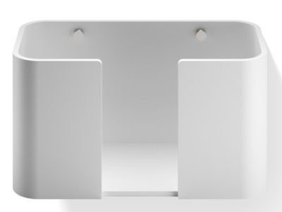 Suport servetele hartie Decor Walther Stone SPTB, de perete, 16x27x13cm, alb-inox mat