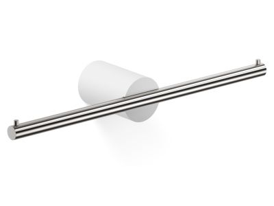 Suport dublu hartie igienica Decor Walther Stone TPH2, 28cm, alb-inox mat