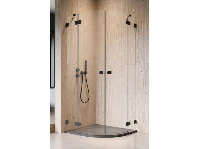 Usa de dus Radaway Essenza Pro PDD Black 100cm, orientare stanga, negru mat