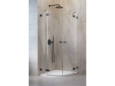 Usa de dus Radaway Essenza Pro PDD 80cm, orientare stanga, gunmetal periat