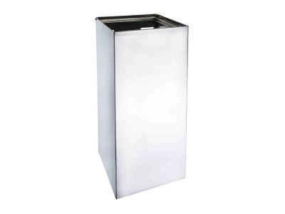 Cos gunoi patrat Bemeta Hotel cu montare pe perete 50cm, 25 litri, inox