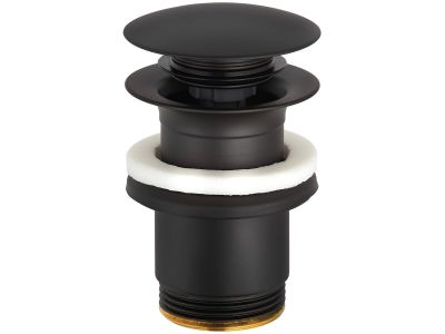 Ventil push-open Kludi pentru lavoare cu preaplin, negru mat