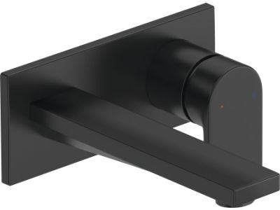 Baterie lavoar Duravit Tulum by Starck de perete, 171mm, necesita corp ingropat, negru mat