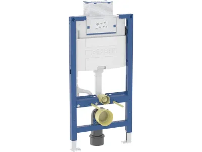 Rezervor incastrat Geberit Duofix Omega de 12 cm grosime si cadru cu actionare frontala sau de sus, h98 cm