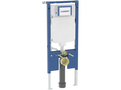 Rezervor incastrat Geberit Duofix Sigma de 8 cm grosime si cadru cu actionare frontala, h112 cm