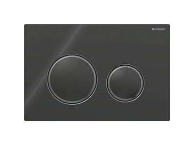 Clapeta actionare Geberit Sigma21 negru, detalii crom negru