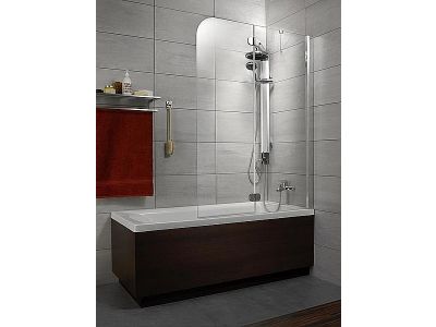Paravan cada Radaway Torrenta PND/R, element fix + element mobil, 121 cm, orientare dreapta, profil crom