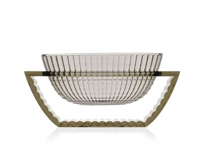 Bol decorativ Kartell U Shine design Eugeni Quitllet, 29x14cm, verde transparent