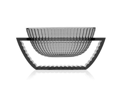 Bol decorativ Kartell U Shine design Eugeni Quitllet, 29x14cm, fumuriu transparent