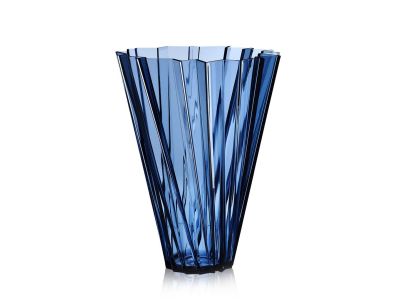 Vaza Kartell Shanghai design Mario Bellini, h44cm, albastru transparent
