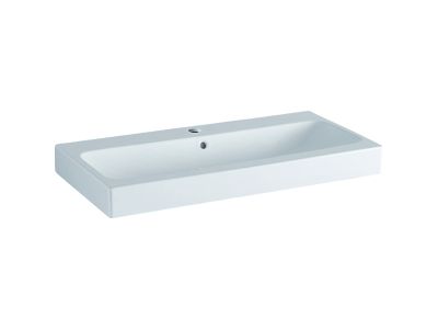 Lavoar Geberit iCon 90x48.5cm, montare pe mobilier, alb
