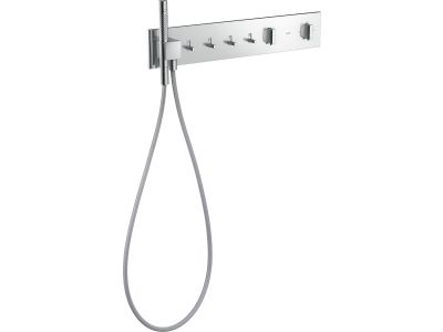 Baterie cada - dus termostatata Axor ShowerComposition 610/110 cu 4 functii, montaj incastrat, necesita corp ingropat, crom