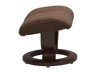 Taburet Stressless Ruby M Classic, baza Brown stain, tapiterie piele Batick Warm Brown