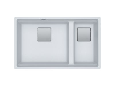 Chiuveta bucatarie Franke Kubus 2 KNG 120, 760x460mm, fragranite, Bianco