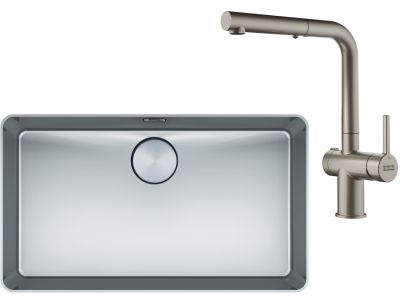 Set Franke chiuveta Inox Mythos MYX 210-70 + baterie Active Twist