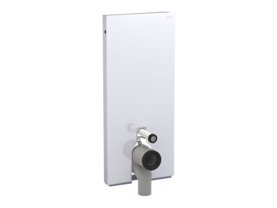 Rezervor wc Geberit Monolith aparent pentru wc pe pardoseala, 114cm sticla alba