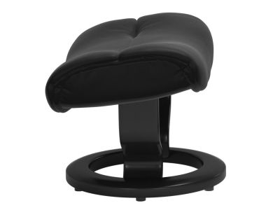 Taburet Stressless Sunrise M Classic, baza Black stain, tapiterie piele Paloma Black
