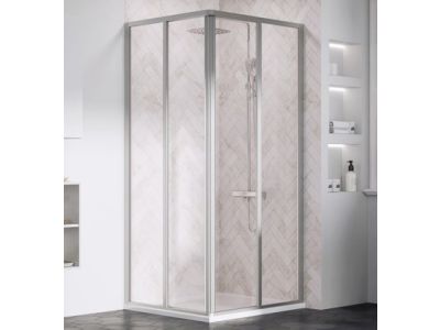 Usa de dus culisanta Ravak SRV2-75, 75cm, sticla securizata, profil satin