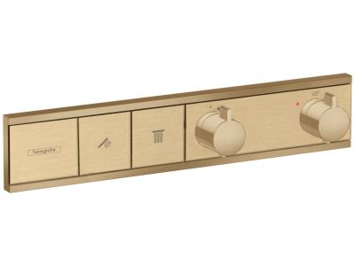Baterie cada - dus termostatata Hansgrohe RainSelect cu montaj incastrat, necesita corp ingropat, bronz periat