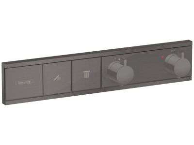 Baterie cada - dus termostatata Hansgrohe RainSelect cu montaj incastrat, necesita corp ingropat, negru periat