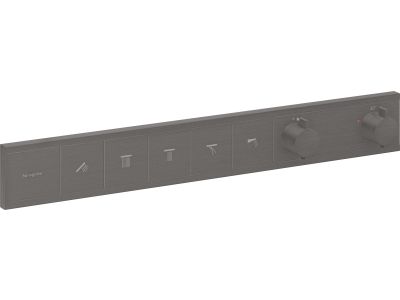 Baterie cada - dus termostatata Hansgrohe RainSelect cu 5 functii, montaj incastrat, necesita corp ingropat, negru periat