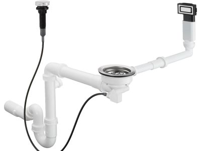Sifon automat Hansgrohe D14-11 pentru chiuvete inox cu o cuva